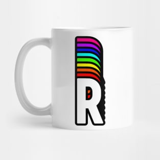 Rainbow Letter, R Mug